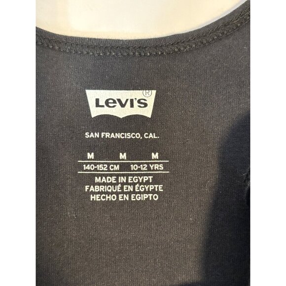 Levis Girls Black Logo Tank Bodysuit Size Medium10-12 Yrs Cotton Stretch NWT - Picture 5 of 11